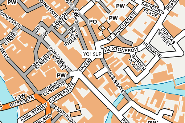 YO1 9UP map - OS OpenMap – Local (Ordnance Survey)