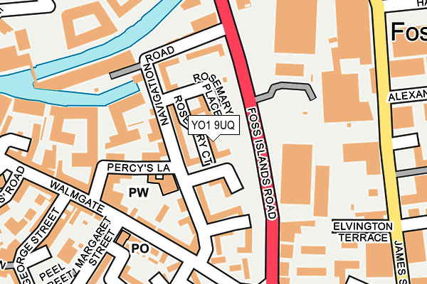 YO1 9UQ map - OS OpenMap – Local (Ordnance Survey)