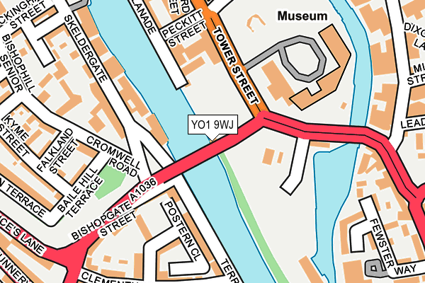 YO1 9WJ map - OS OpenMap – Local (Ordnance Survey)