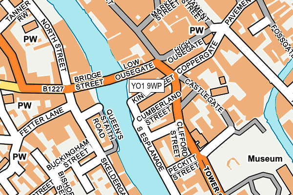 YO1 9WP map - OS OpenMap – Local (Ordnance Survey)