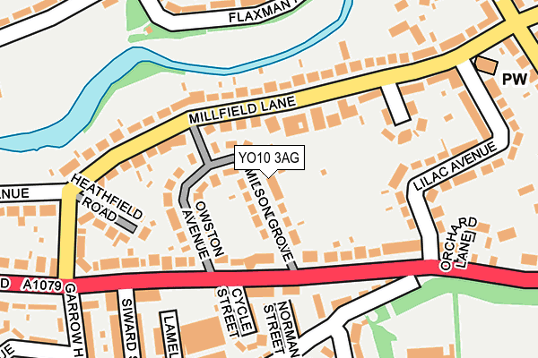YO10 3AG map - OS OpenMap – Local (Ordnance Survey)