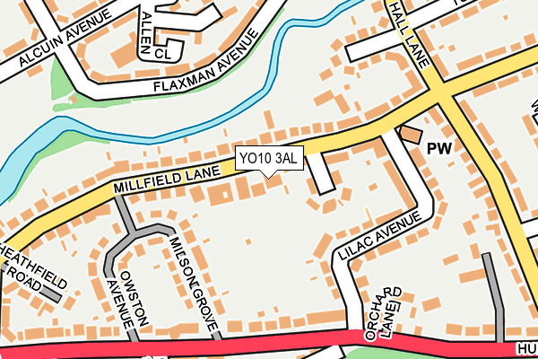 YO10 3AL map - OS OpenMap – Local (Ordnance Survey)