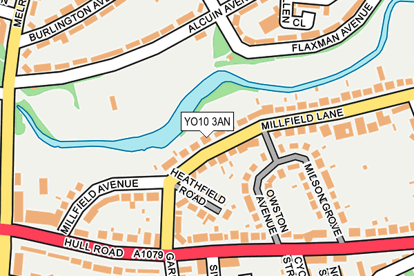 YO10 3AN map - OS OpenMap – Local (Ordnance Survey)