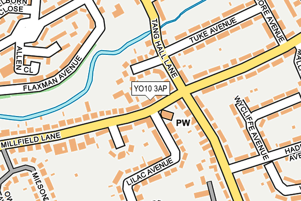 YO10 3AP map - OS OpenMap – Local (Ordnance Survey)