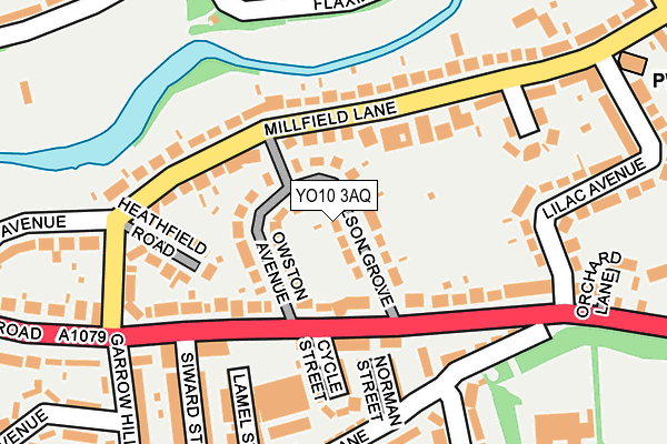 YO10 3AQ map - OS OpenMap – Local (Ordnance Survey)