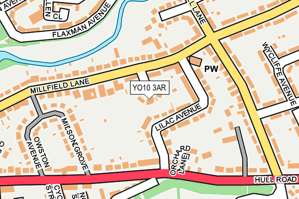 YO10 3AR map - OS OpenMap – Local (Ordnance Survey)