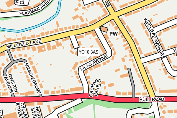 YO10 3AS map - OS OpenMap – Local (Ordnance Survey)