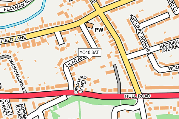 YO10 3AT map - OS OpenMap – Local (Ordnance Survey)
