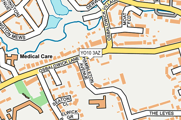 YO10 3AZ map - OS OpenMap – Local (Ordnance Survey)