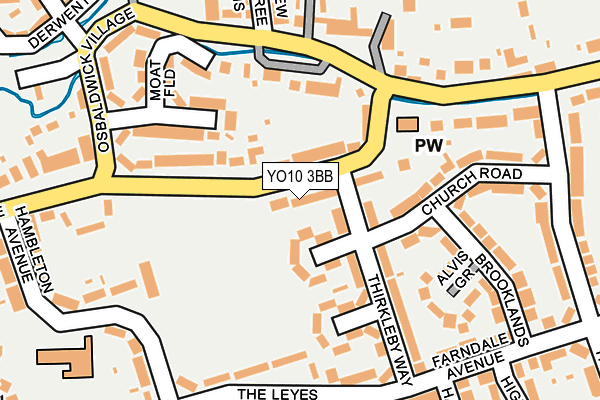 YO10 3BB map - OS OpenMap – Local (Ordnance Survey)