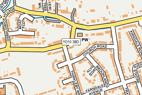 YO10 3BD map - OS OpenMap – Local (Ordnance Survey)