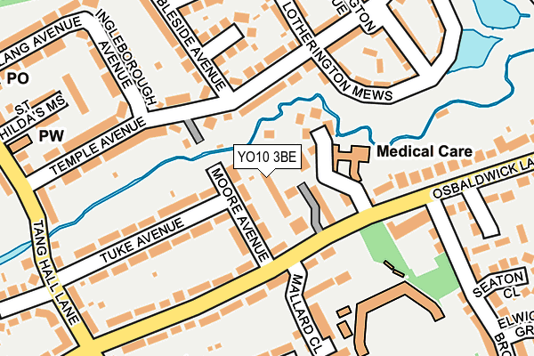 YO10 3BE map - OS OpenMap – Local (Ordnance Survey)