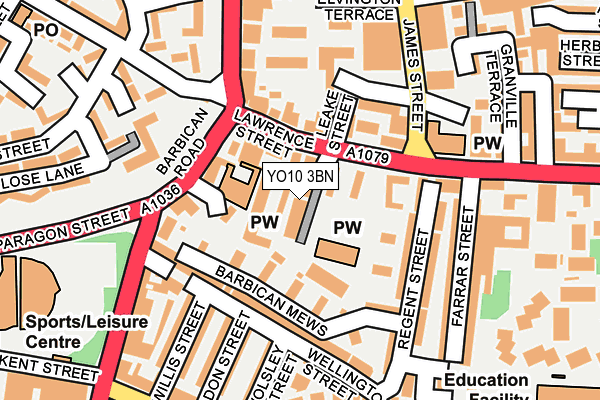 YO10 3BN map - OS OpenMap – Local (Ordnance Survey)