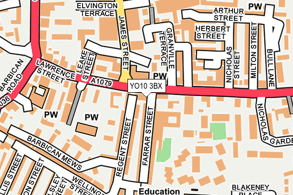 YO10 3BX map - OS OpenMap – Local (Ordnance Survey)