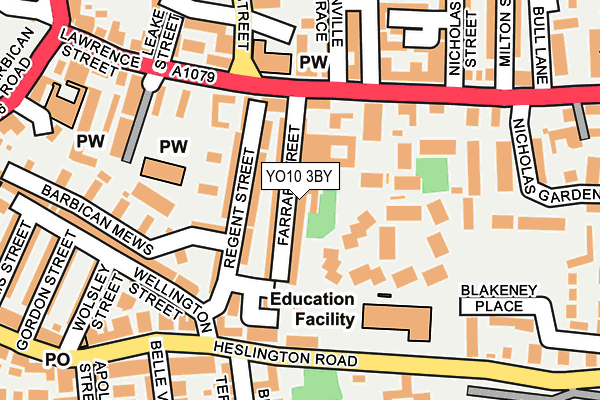 YO10 3BY map - OS OpenMap – Local (Ordnance Survey)