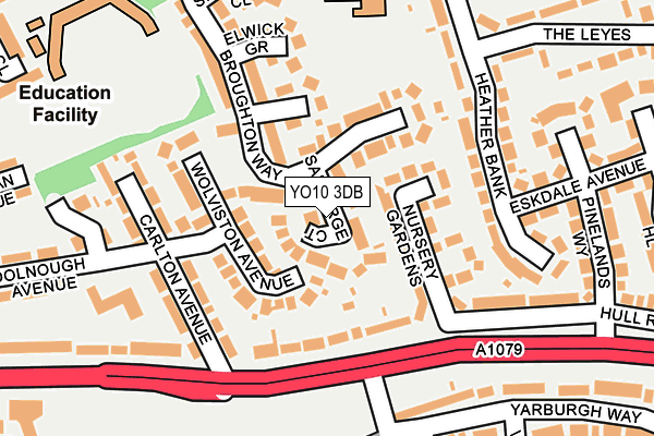 YO10 3DB map - OS OpenMap – Local (Ordnance Survey)