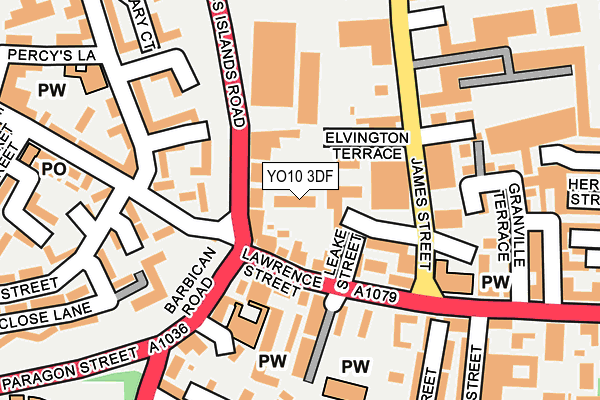 YO10 3DF map - OS OpenMap – Local (Ordnance Survey)