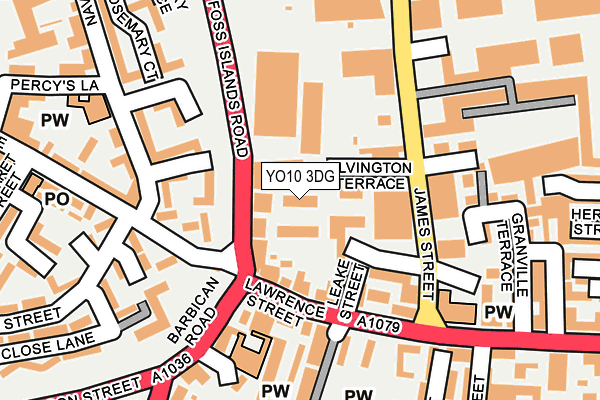 YO10 3DG map - OS OpenMap – Local (Ordnance Survey)