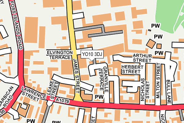 YO10 3DJ map - OS OpenMap – Local (Ordnance Survey)
