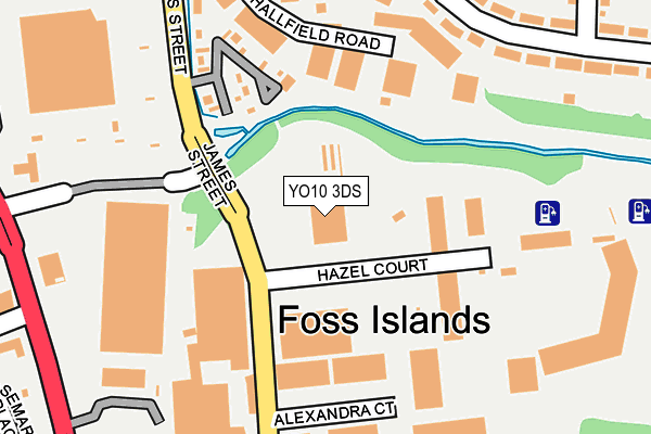 YO10 3DS map - OS OpenMap – Local (Ordnance Survey)