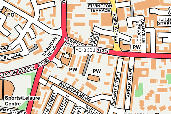 YO10 3DU map - OS OpenMap – Local (Ordnance Survey)