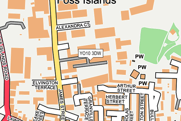 YO10 3DW map - OS OpenMap – Local (Ordnance Survey)