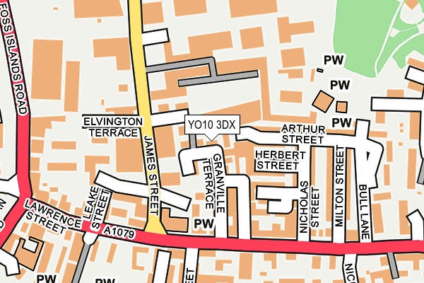 YO10 3DX map - OS OpenMap – Local (Ordnance Survey)