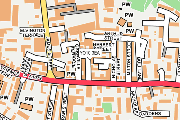 YO10 3EA map - OS OpenMap – Local (Ordnance Survey)