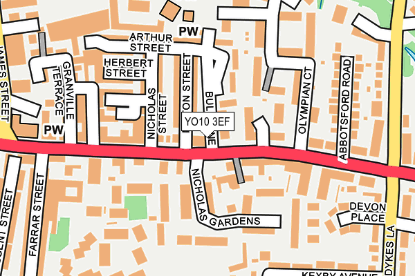 YO10 3EF map - OS OpenMap – Local (Ordnance Survey)