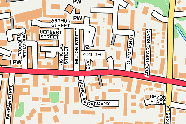 YO10 3EG map - OS OpenMap – Local (Ordnance Survey)