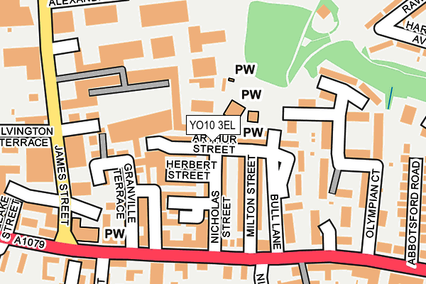 YO10 3EL map - OS OpenMap – Local (Ordnance Survey)