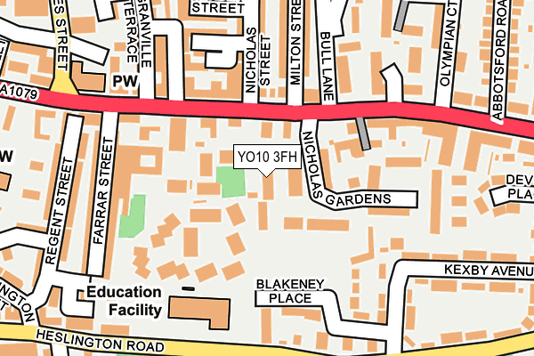 YO10 3FH map - OS OpenMap – Local (Ordnance Survey)