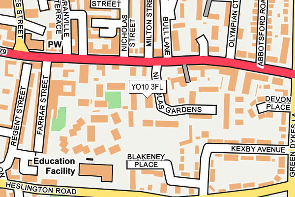 YO10 3FL map - OS OpenMap – Local (Ordnance Survey)