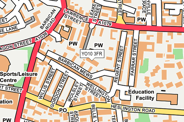 YO10 3FR map - OS OpenMap – Local (Ordnance Survey)