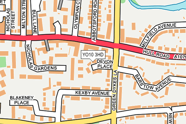 YO10 3HD map - OS OpenMap – Local (Ordnance Survey)
