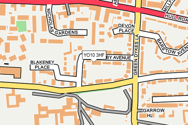 YO10 3HF map - OS OpenMap – Local (Ordnance Survey)