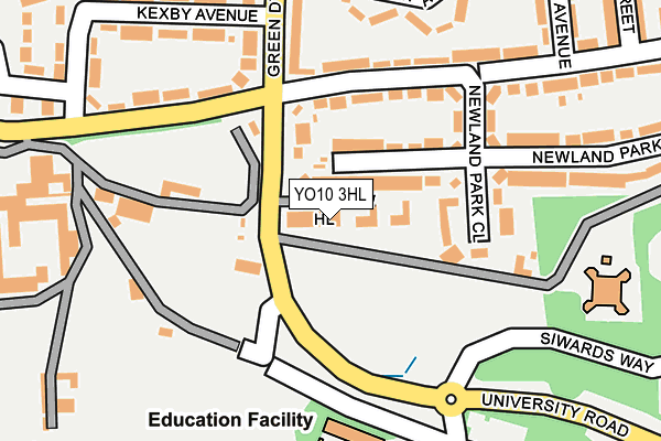 YO10 3HL map - OS OpenMap – Local (Ordnance Survey)