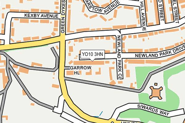 YO10 3HN map - OS OpenMap – Local (Ordnance Survey)