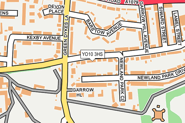 YO10 3HS map - OS OpenMap – Local (Ordnance Survey)
