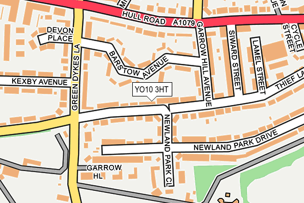 YO10 3HT map - OS OpenMap – Local (Ordnance Survey)
