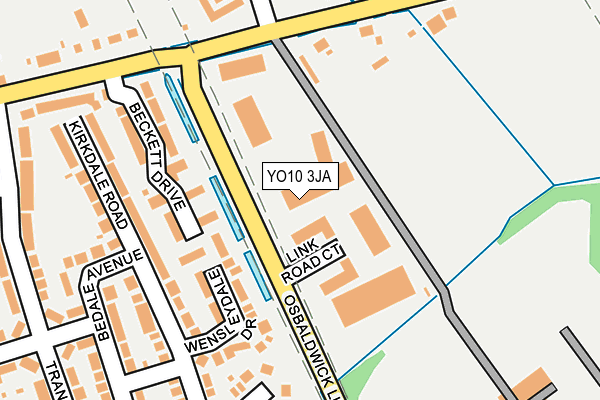YO10 3JA map - OS OpenMap – Local (Ordnance Survey)