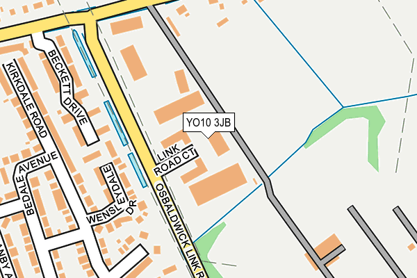 YO10 3JB map - OS OpenMap – Local (Ordnance Survey)