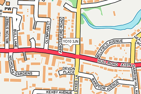 YO10 3JN map - OS OpenMap – Local (Ordnance Survey)