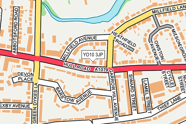 YO10 3JP map - OS OpenMap – Local (Ordnance Survey)