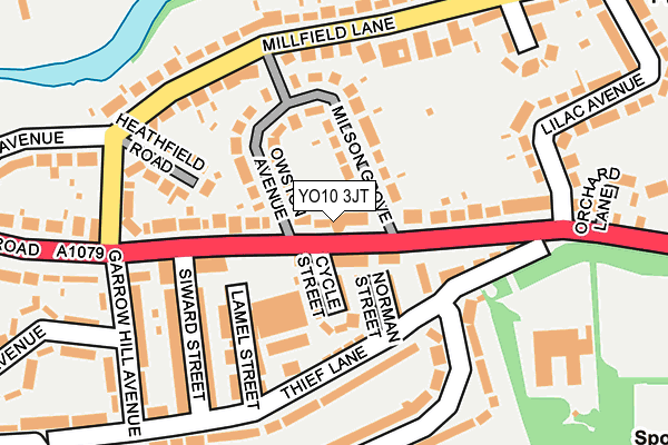 YO10 3JT map - OS OpenMap – Local (Ordnance Survey)