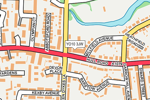 YO10 3JW map - OS OpenMap – Local (Ordnance Survey)
