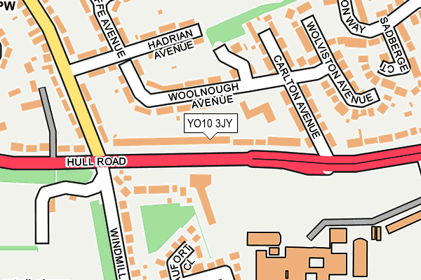 YO10 3JY map - OS OpenMap – Local (Ordnance Survey)