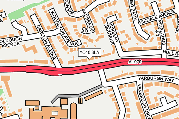 YO10 3LA map - OS OpenMap – Local (Ordnance Survey)