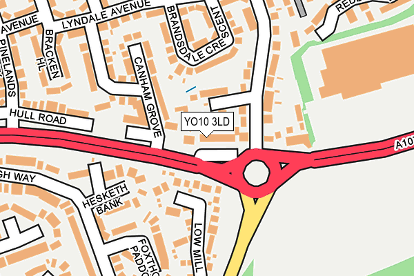 YO10 3LD map - OS OpenMap – Local (Ordnance Survey)
