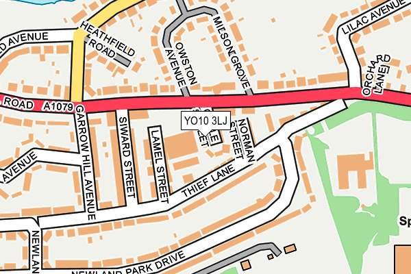 YO10 3LJ map - OS OpenMap – Local (Ordnance Survey)
